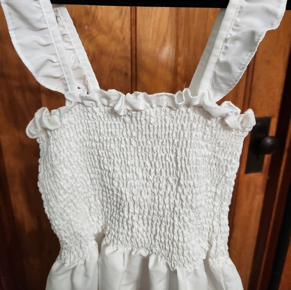 White Ruffle Mini Dress - Picture 3 of 4